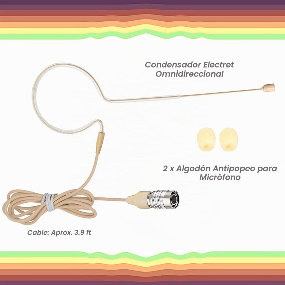XGWTH Micrófono para auriculares de un solo oído, condensador para...
