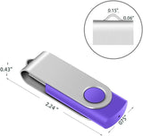 Enfain Paquete de 10 unidades de memoria USB Purple Flash Drive de...