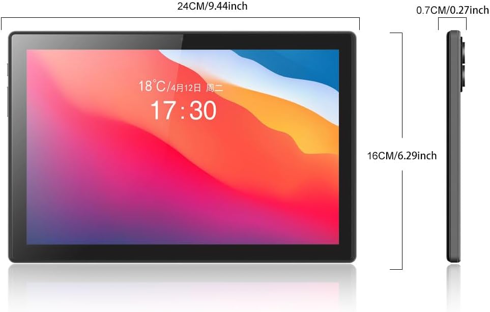 Crelander Tablet Android 13 de 10.1 pulgadas con ranura para tarjet...