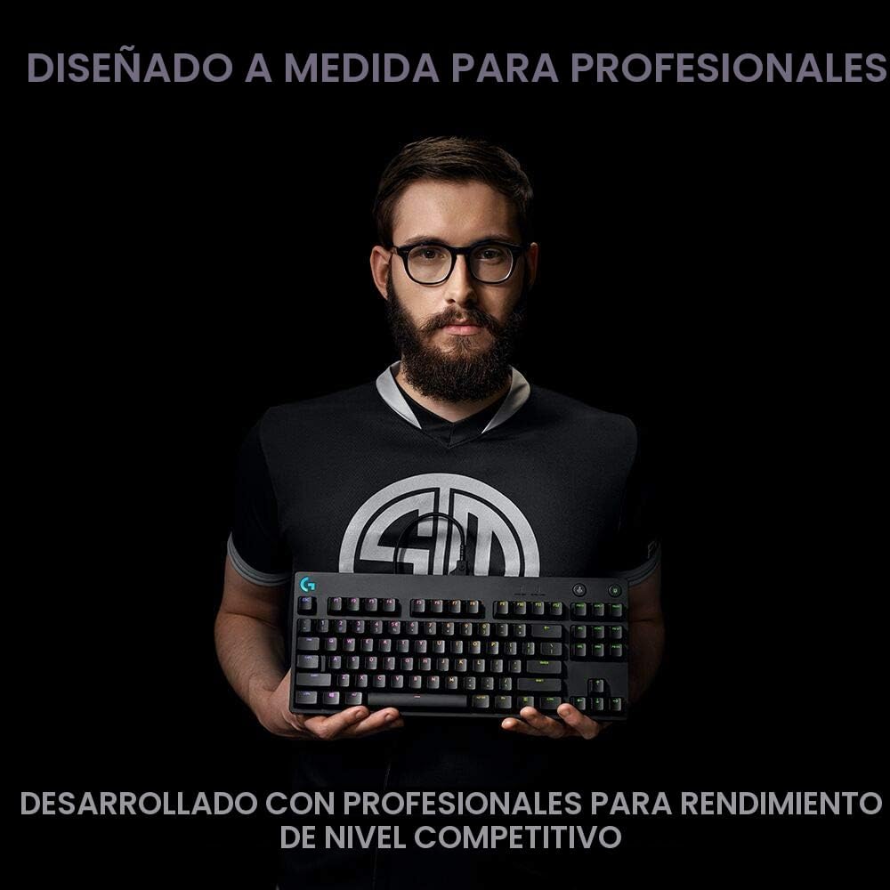 Logitech G PRO Teclado Mecánico para Juegos, Diseño Ultra Portátil...