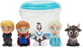 Disney Store Juego oficial de juguetes de baño de Frozen – Incluye 5 juguetes detallados con un cubo de almacenamiento colador – Diversión para el baño y juego acuático para niños