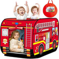 Camión de bomberos Pop Up Tent para niños, juguete interior/ exterior