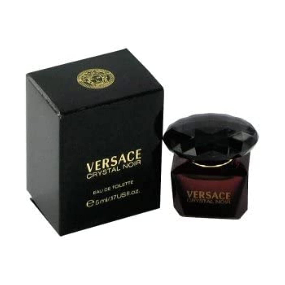 Versace Crystal Noir Eau de Toilette Mini para mujer, 0.17 onzas