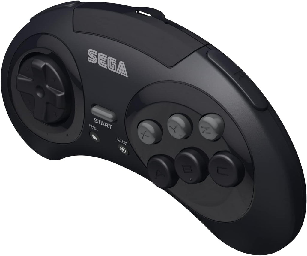 Control inalámbrico Retro-Bit SEGA Genesis de 8 botones 2,4 GHz, Negro