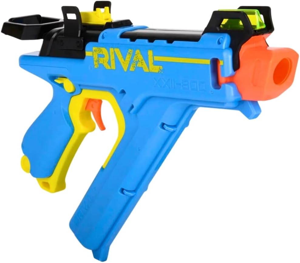NERF Rival Vision XXII-800 Blaster, sistema de rival más preciso, vista ajustable, cargador integrado, 8 rondas rivales
