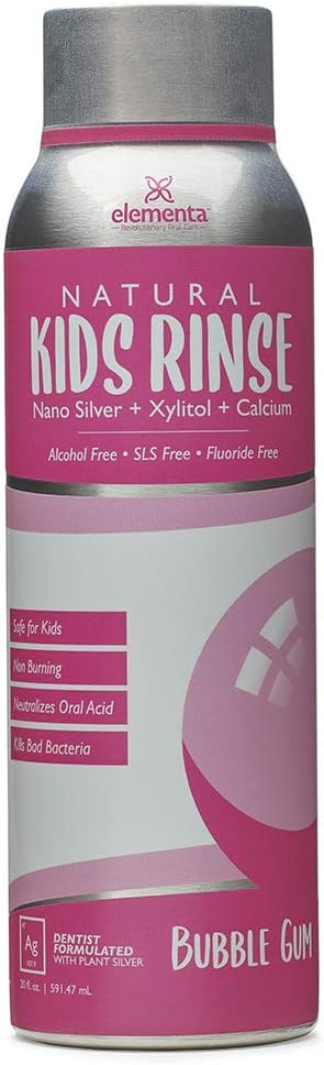 Elementa Essentials - Enjuague bucal para niños, Nano Silver, enjua...