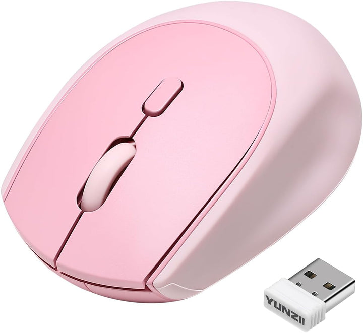 YUNZII C2 - Ratón inalámbrico de silicona de 2.4 GHz, sin ruido, cl...