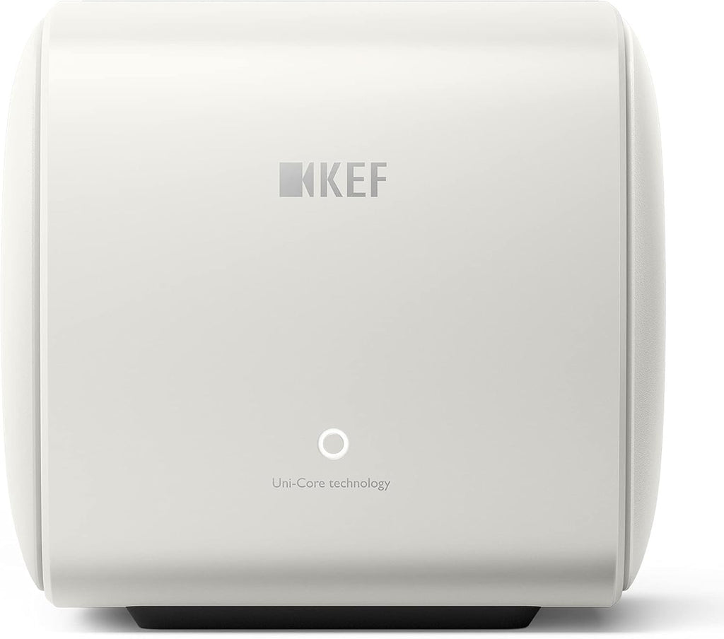 KEF KC62 Subwoofer compacto de núcleo único, color blanco