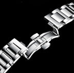 BESTKANG Reloj de movimiento de cuarzo para hombre, reloj luminoso impermeable para hombre, relojes de negocios de correa de acero inoxidable