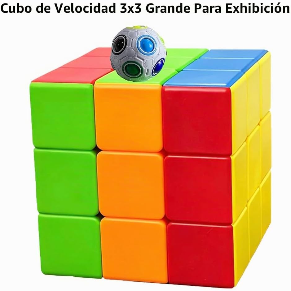 Big 3x3 Speed Cube Pro, Cubo 3x3 Grande Juguete Regalo para Niños Adultos Rompecabezas Mental