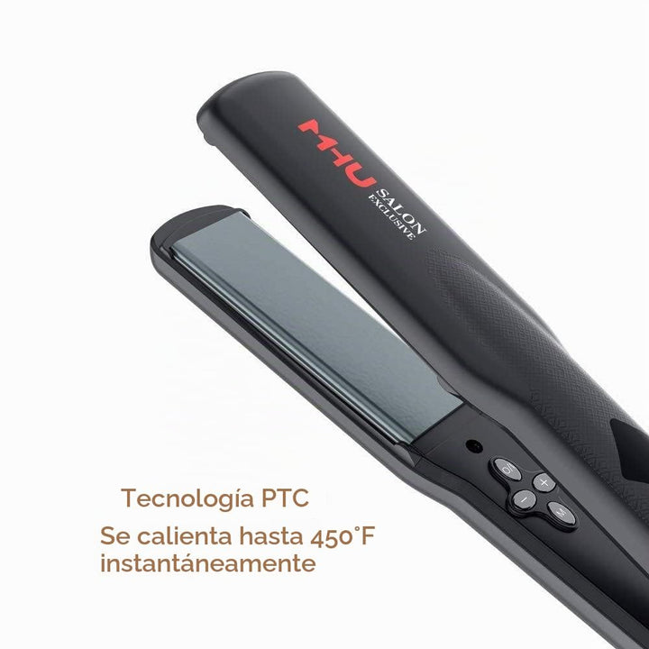 Alisador de pelo de queratina para cabello rizado, plancha plana an...