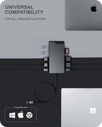 ALOGIC USB-C 12-en-1 Mini Docking Station, Dual Display, 2xHDMI, 1xVGA, 100W PD, 2xUSB-C, 2xUSB- 2.0, 2xUSB- 3.0, RJ45, 1x SD/TF puerto, MacBook/Surface & Other USB-C dispositivos Compatible.