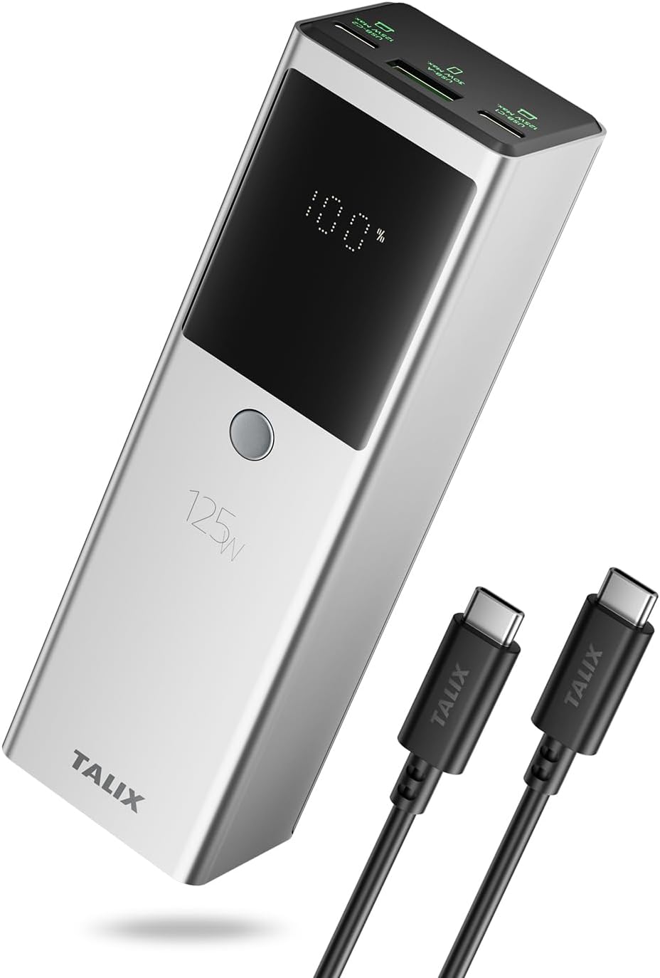 TALIX Banco de energía de 125 W, cargador portátil para portátil de...
