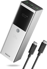 TALIX Banco de energía de 125 W, cargador portátil para portátil de...