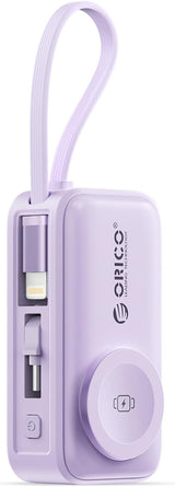 ORICO Cargador portátil con cable Lightning integrado, cargador de...