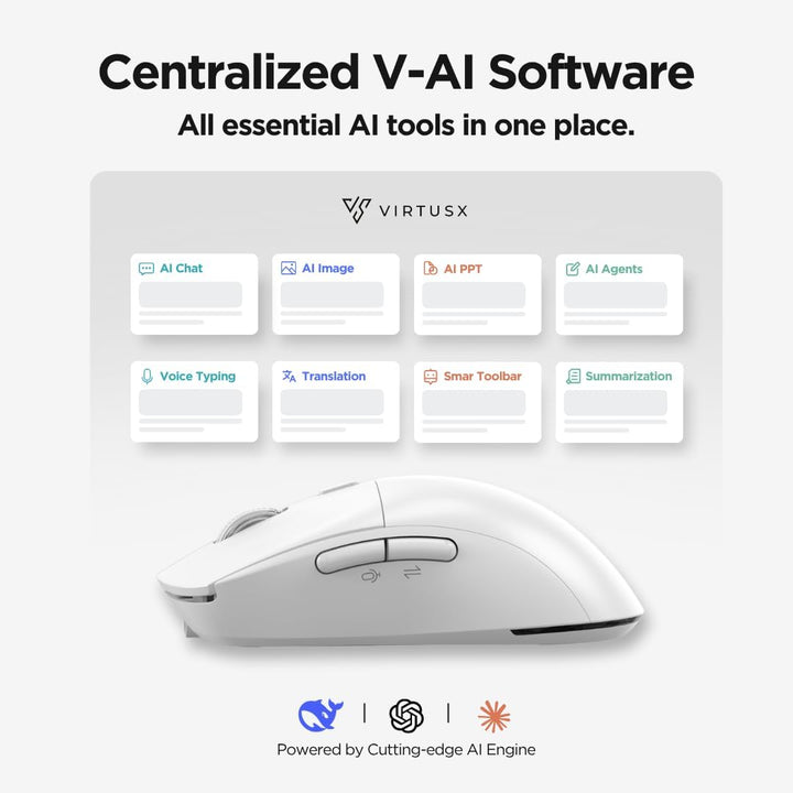 Virtusx Jethro AI Mouse - Grabadora de voz y audio para conferencia...