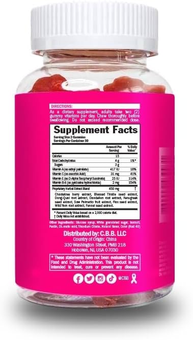 Curvy Body Bears CBB 13 en 1 - Gomitas multivitamínicas para mujer...