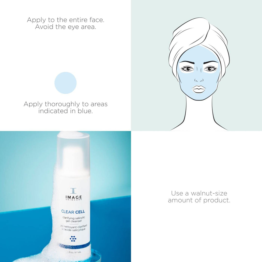 IMAGE Skincare, CLEAR CELL - Gel de limpieza salicílico, lavado fac...