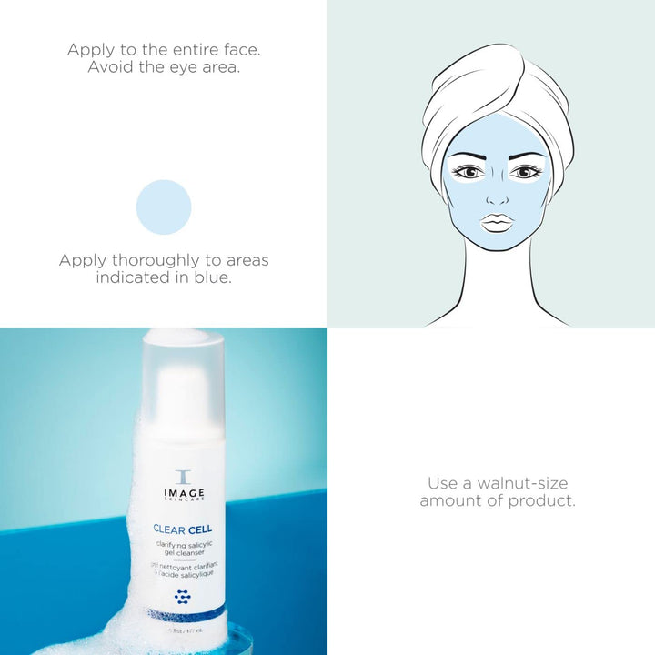 IMAGE Skincare, CLEAR CELL - Gel de limpieza salicílico, lavado fac...