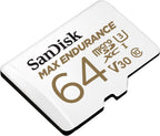 SANDISK Tarjeta microSDXC de resistencia máxima de 64 GB con adaptador para