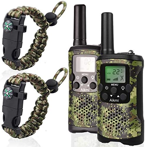 Aikmi Walkie Talkies para niños con guantes de ciclismo, juguete de regalo