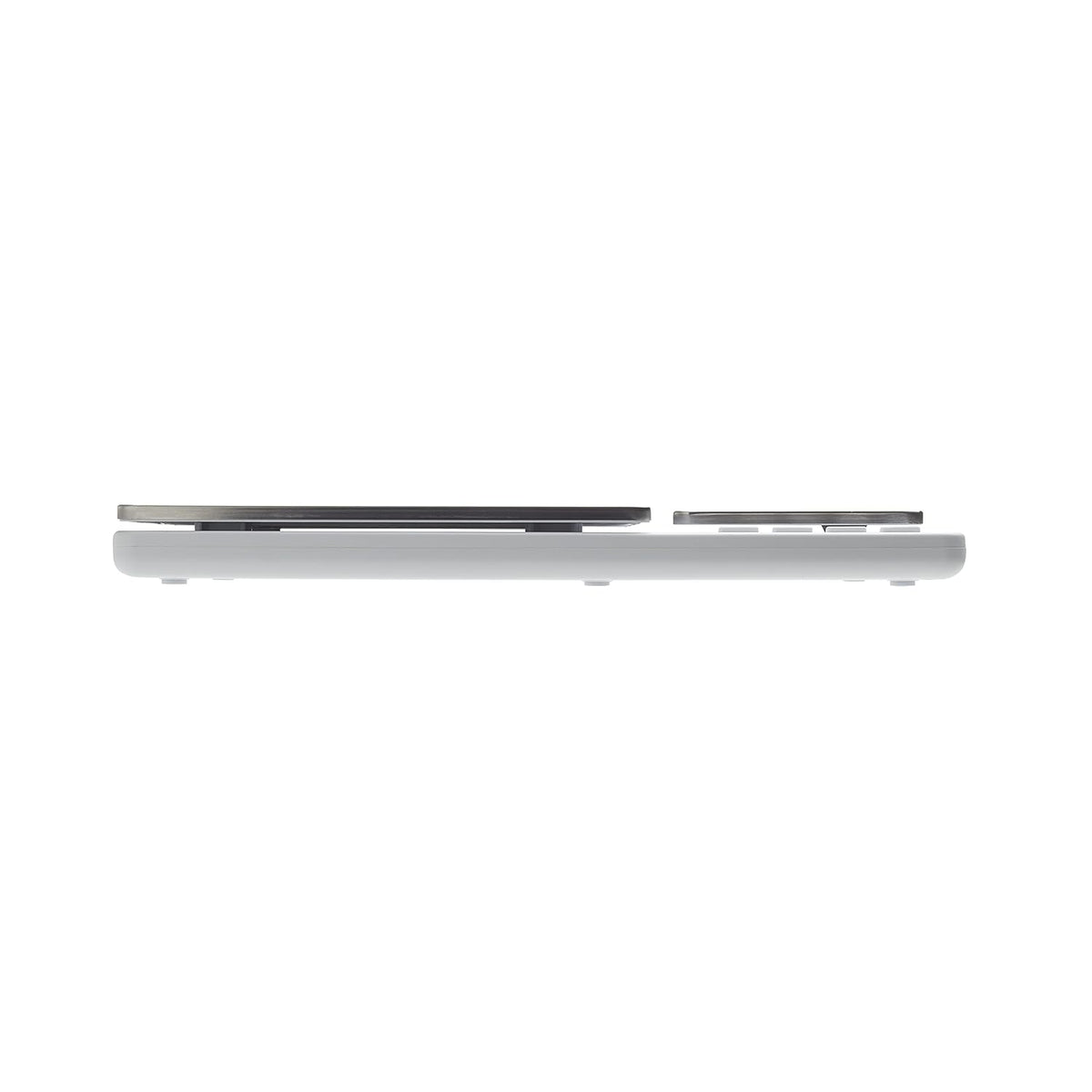 KitchenAid KQ909 Plataforma Dual Digital de Cocina y Balanza de Alimentos, Capacidad de 11 libras y Precisión de 16 oz, Blanca con Acero Inoxidable