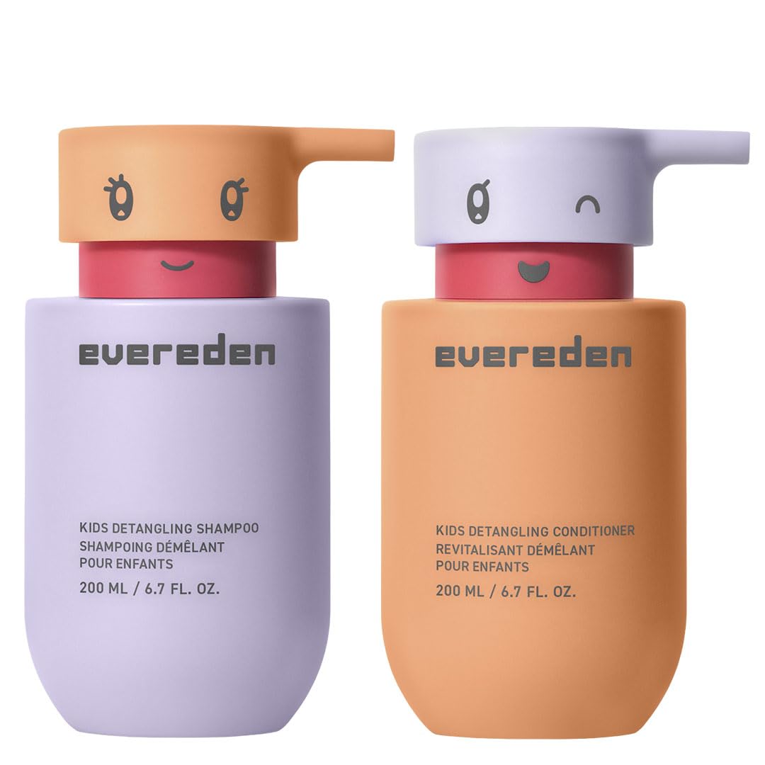 Evereden Set de cuidado del cabello para niños: champú y acondicion...