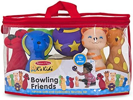 Melissa &amp; Doug K's, juego de los amigos del boliche, 6 pine...