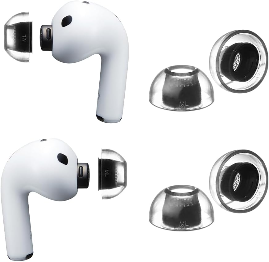 AZLA Crystal AirPods Pro 3 - Puntas de repuesto de silicona de ajuste seguro