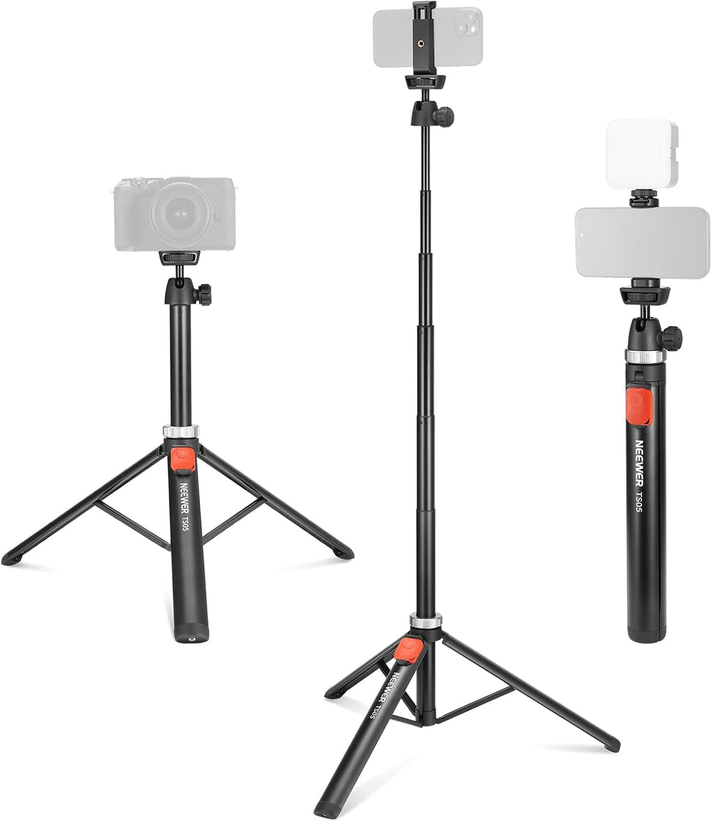 NEEWER Trípode para teléfono celular y cámara con control remoto y soporte