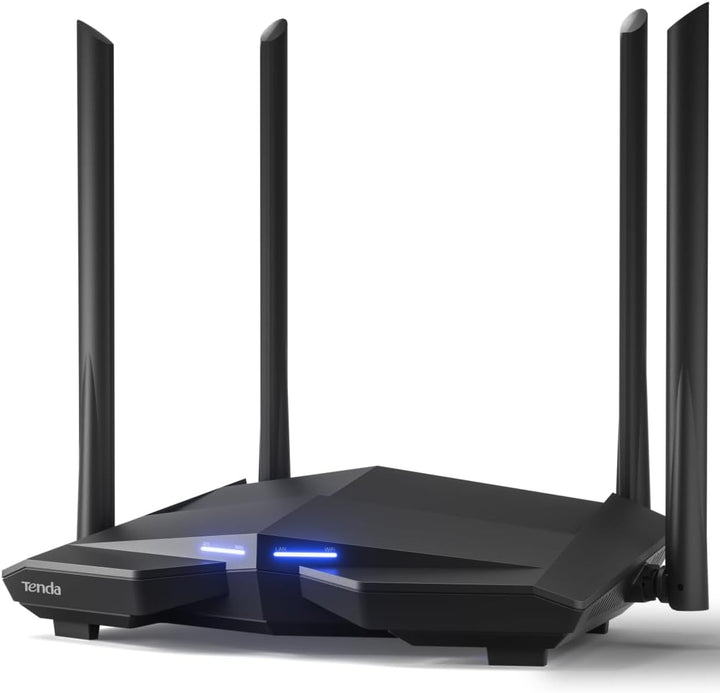 Tenda Enrutador WiFi inalámbrico Gigabit de doble banda AC1200, 4 p...
