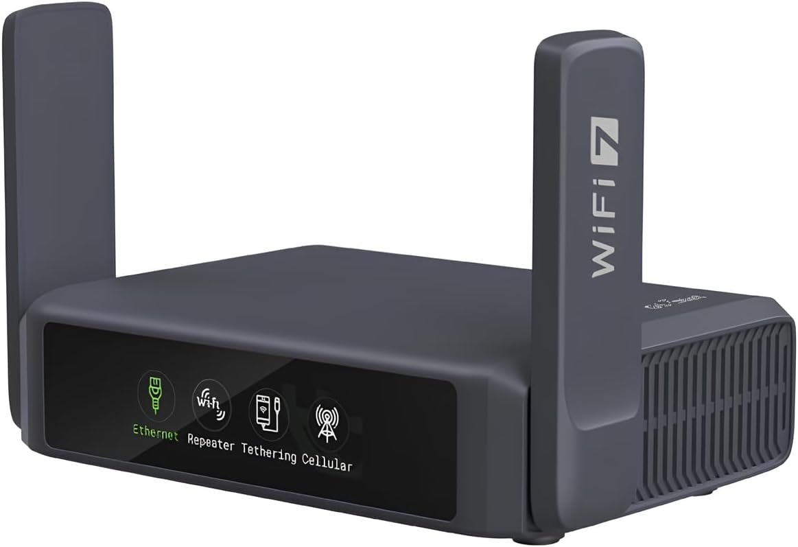 GLiNet GL-BE3600 Router Portátil de Viaje Wi-Fi 7 de Doble