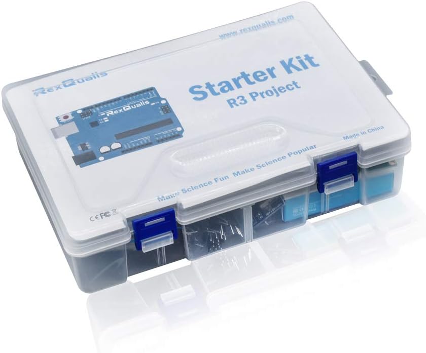 Kit de inicio súper REXQualis basado en Arduino UNO R3 con tutorial y placa
