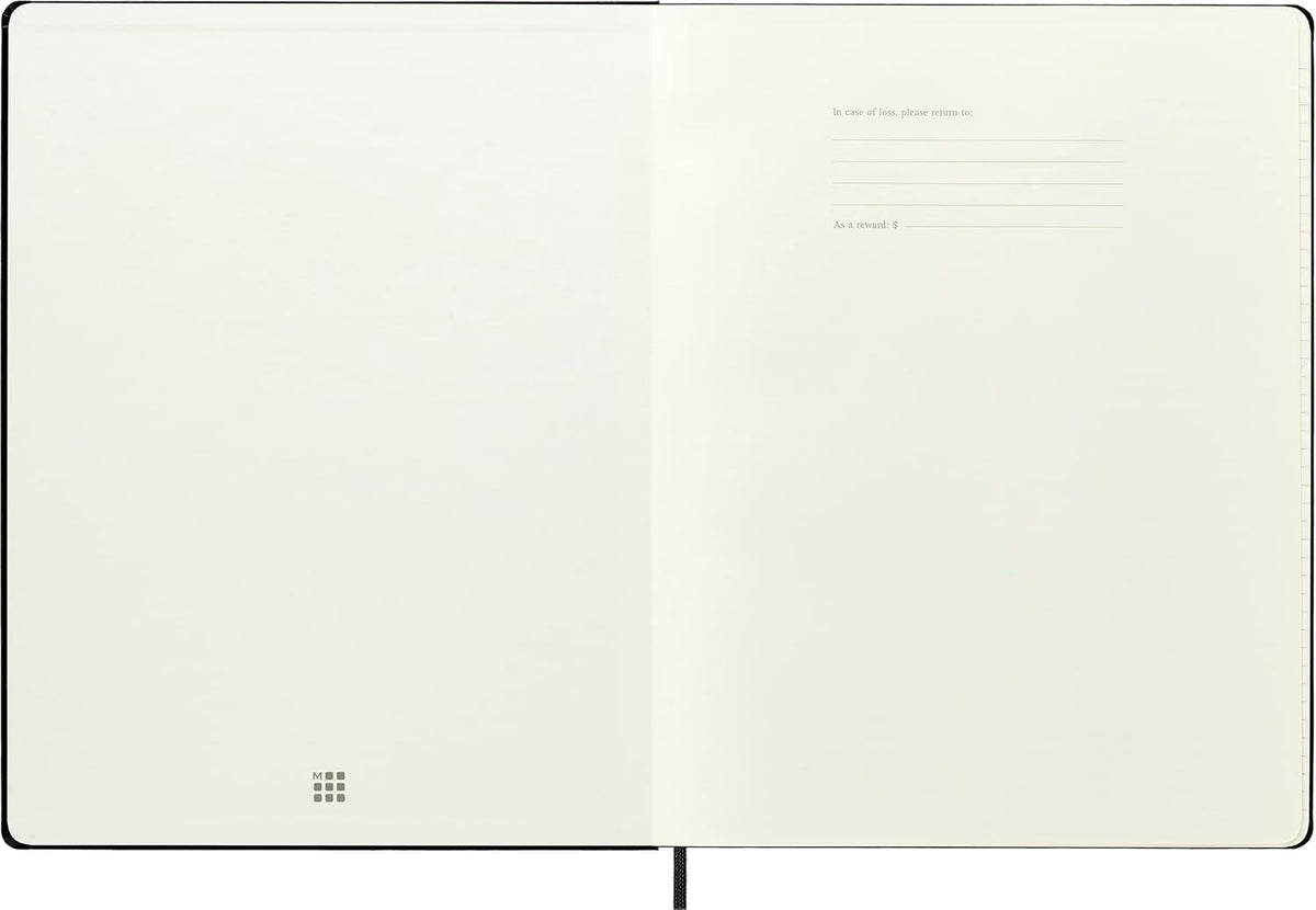 Moleskine Cuaderno, XXL, rayas, negro, tapa dura (8.5 x 11)
