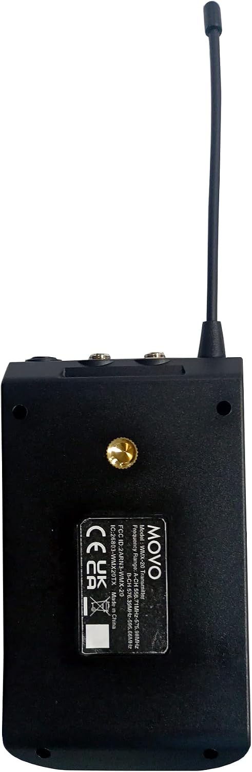 Movo WMX-20-DUO Sistema de micrófono inalámbrico UHF de 48 canales...