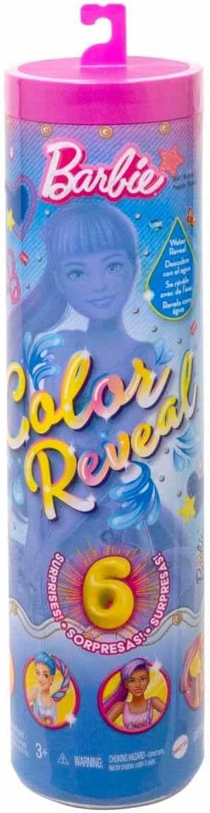Muñeca Barbie Color Reveal con Accesorios, Serie Denim, Patchwork c...