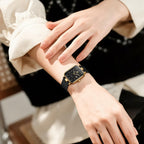 OLEVS Reloj para Mujer Casual Fashion Cuadrante Cuadrado Correa de Silicona Negra Elegante Delicado Cuarzo a Prueba de Agua Lectura Fácil
