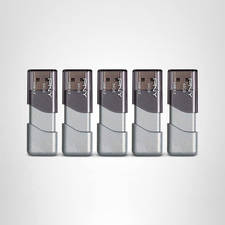 PNY Unidad flash USB 3.0 Turbo Attaché 3 de 64 GB, color plateado (...