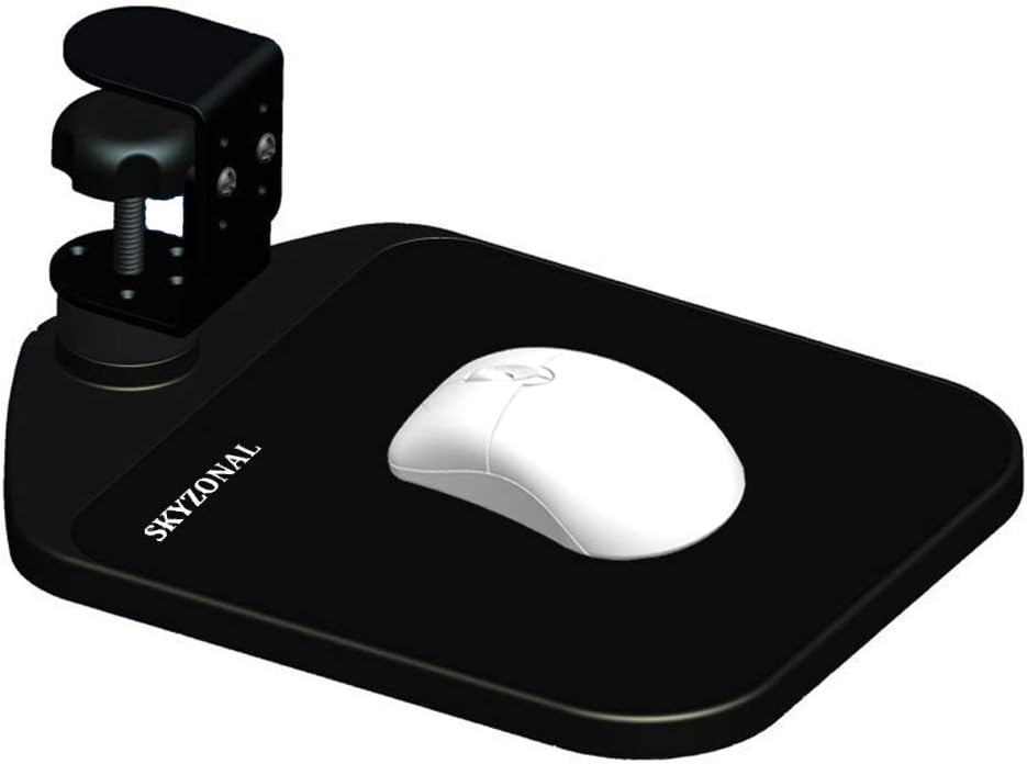 Plataforma ergonómica para mouse debajo del escritorio Alfombrilla ergonómica para mouse (negro)