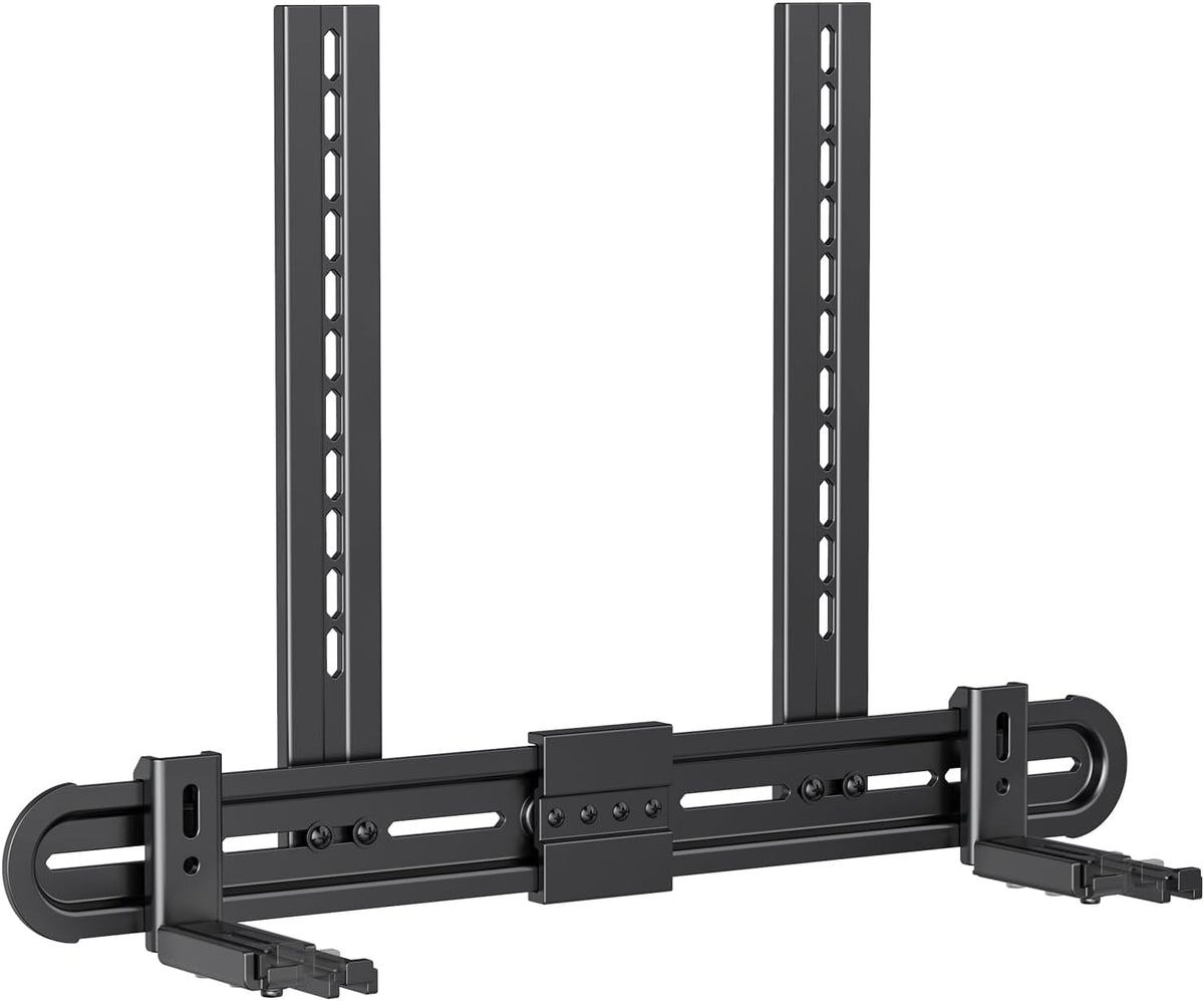USX MOUNT Soporte universal para barra de sonido, soporte de TV para barra de sonido con altavoz, se adapta a 2 opciones de instalación, soporte de base antideslizante extraíble que se extiende de