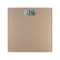 Taylor Báscula digital para peso corporal, capacidad altamente precisa de 400 libras, plataforma de vidrio duradera de 11.8 x 11.8 pulgadas, pantalla fácil de leer de 3.2 x 1.5 pulgadas, champán