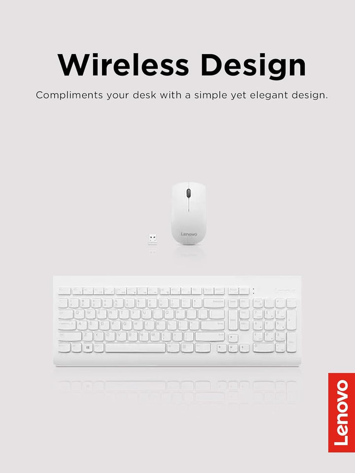 Lenovo 510 Combo inalámbrico con receptor USB de 2.4 GHz, teclado d...