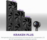 NZXT Kraken Plus 14.173-14.173 in AIO Enfriador de CPU, LCD, color...