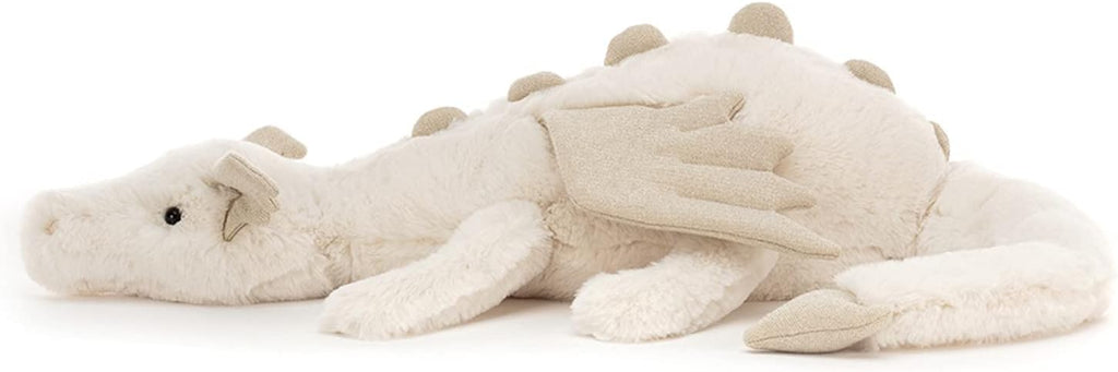 Jellycat Peluche de dragón de nieve, grande de 19.5 pulgadas, juguete de peluche mítico, regalo clásico para niños