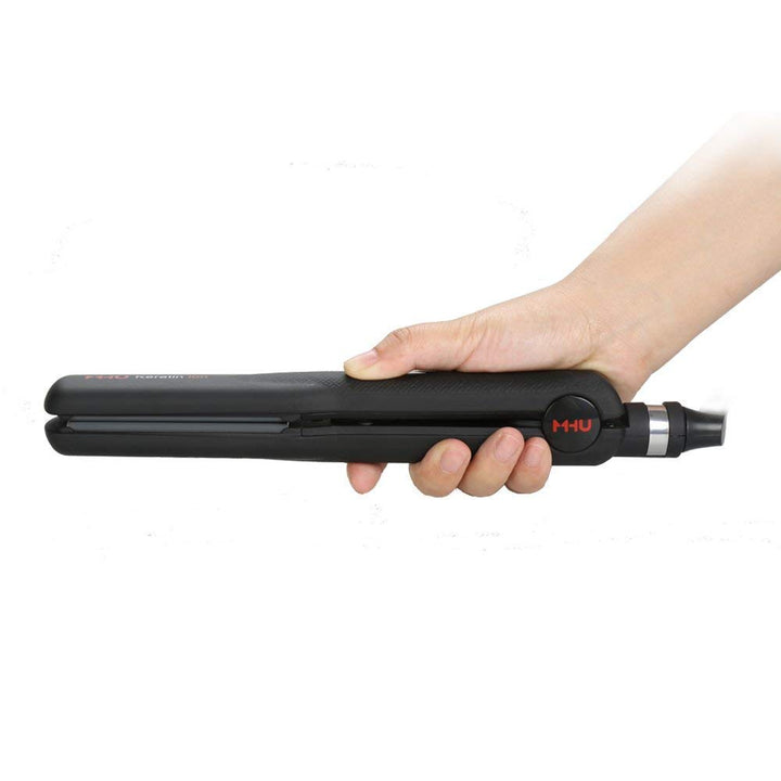 Alisador de pelo de queratina para cabello rizado, plancha plana an...