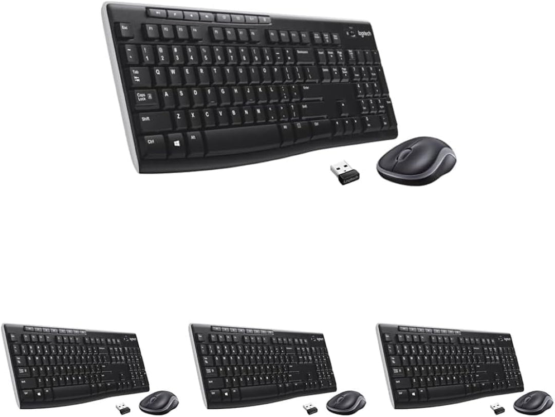 Logitech MK270 Combo de teclado y mouse inalámbricos para Windows,...