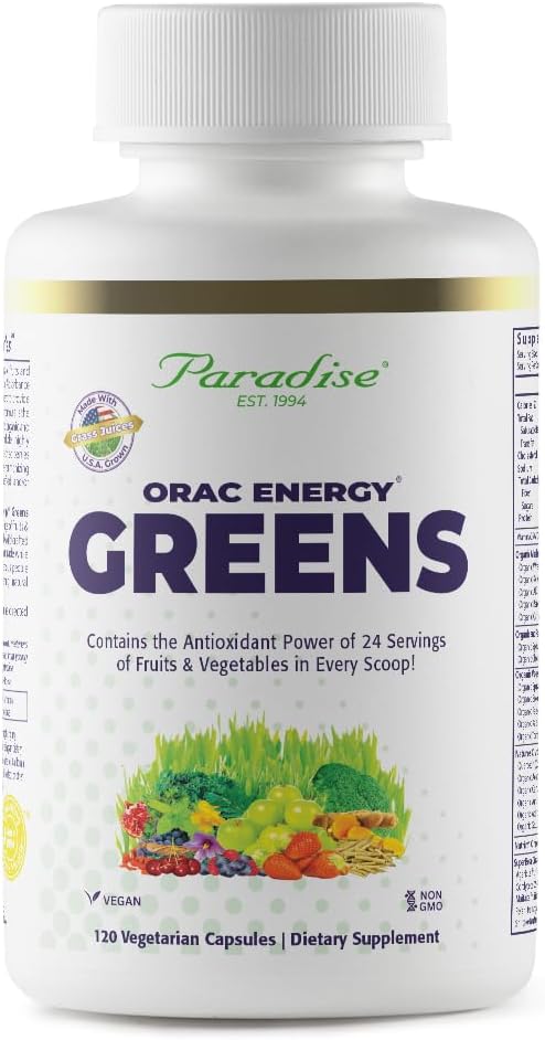 Paradise Herbs, ORAC Energy, cápsulas de superalimentos, incluye má...