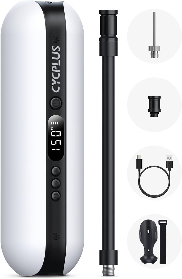 CYCPLUS Electric Air Compressor Portable Bicycle Pump Car Tire Infl...