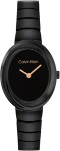 Reloj de cuarzo para mujer Calvin Klein Twisted Bezel - Pulsera, Caja pequeña, Resistente al agua hasta 30m - Reloj moderno y versátil - Regalo para ella 24mm