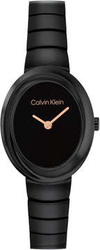 Reloj de cuarzo para mujer Calvin Klein Twisted Bezel - Pulsera, Caja pequeña, Resistente al agua hasta 30m - Reloj moderno y versátil - Regalo para ella 24mm